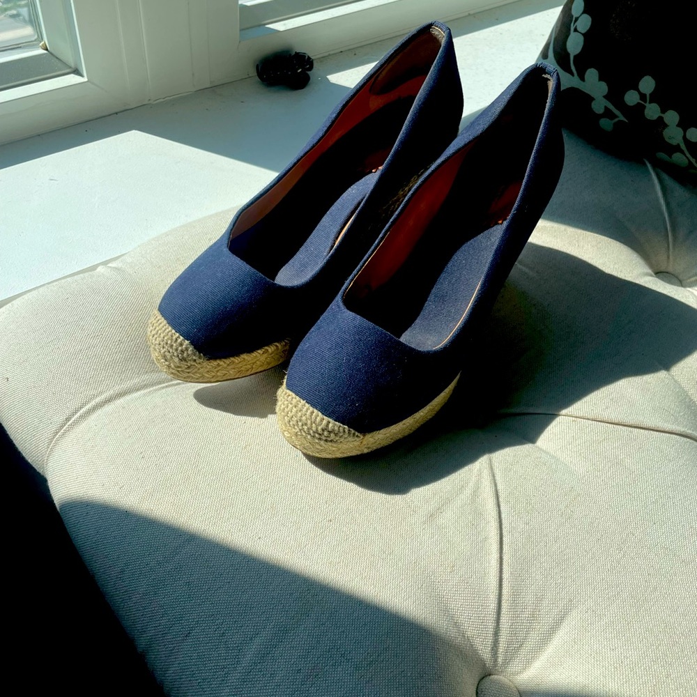 Navy Blue  - Classic J Crew Espadrilles- Sz 8 - used few times -